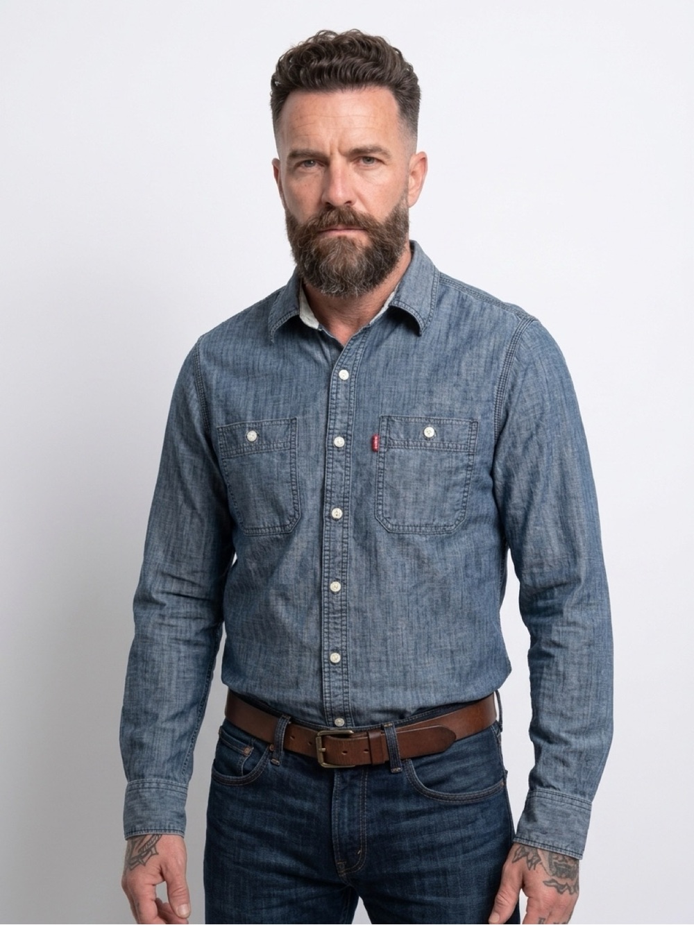 Levi's Indigo Chambray Button-Down Shirt